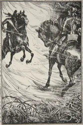 Der Kampf war heftig, Illustration aus 